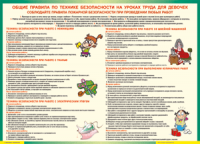 Правила безопасности на уроках труда для девочек 1000*1400 винил	 - «globural.ru» - Улан-Удэ