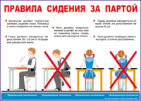 Таблица Правила сидения  за партой 1000*1400 винил - «globural.ru» - Улан-Удэ