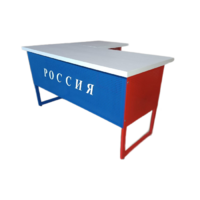 Стол преподавателя "Патриот" угловой с выкатной тумбой - «globural.ru» - Улан-Удэ