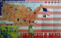 Учебная карта США на английском языке - «globural.ru» - Улан-Удэ