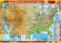 Настенная карта Соединенных Штатов Америки на английском языке (учебная) - «globural.ru» - Улан-Удэ