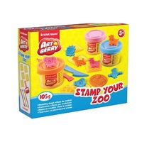 Пластилин на растительной основе Artberry/Stamp Your Zoo 3 бан./35 г со штампами - «globural.ru» - Улан-Удэ