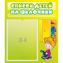 Стенд "Список детей на шкафчики" №5 - «globural.ru» - Улан-Удэ